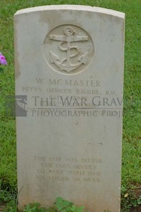 TRINCOMALEE WAR CEMETERY - McMASTER, WILLIAM